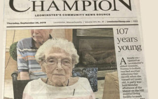 107 Year Young Manor Resident in Leominster Champion News